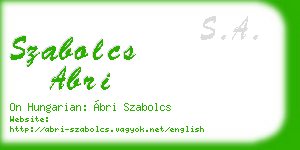szabolcs abri business card