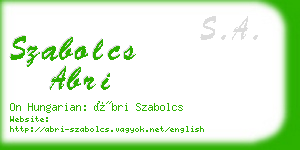 szabolcs abri business card